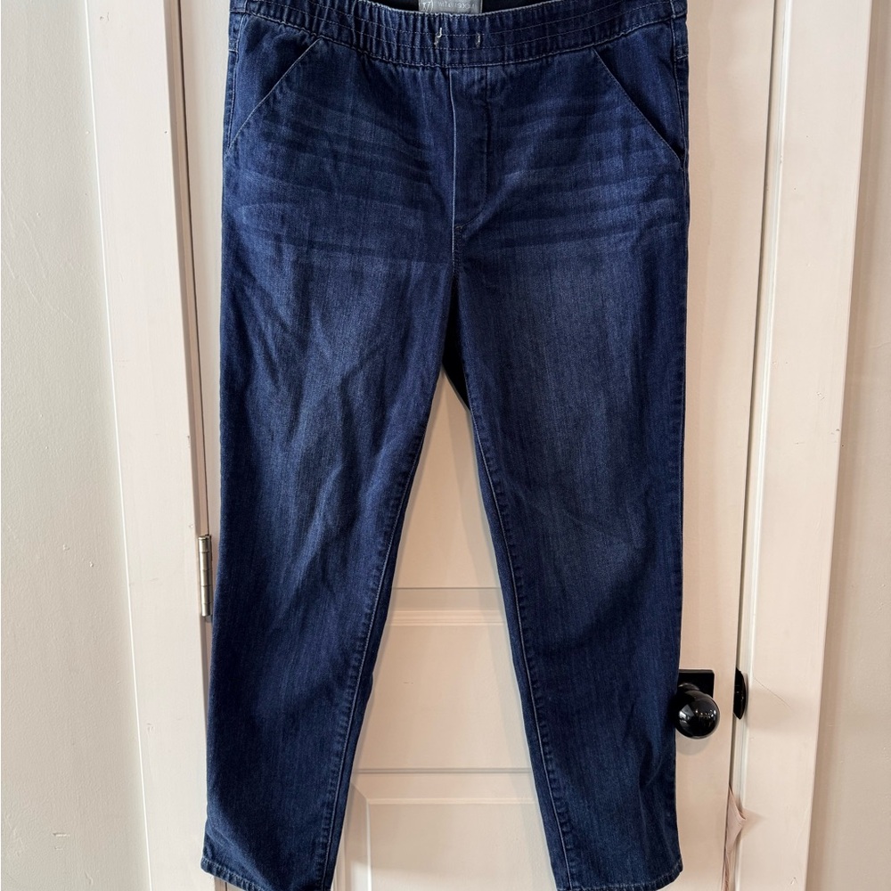 Wit & Wisdom Dark Wash Pull-On Straight Leg Jeans Size 14 - Picture 2 of 10